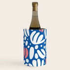 Abstract blue nature leaf shape art pattern Wine Chiller Gallery Image 3