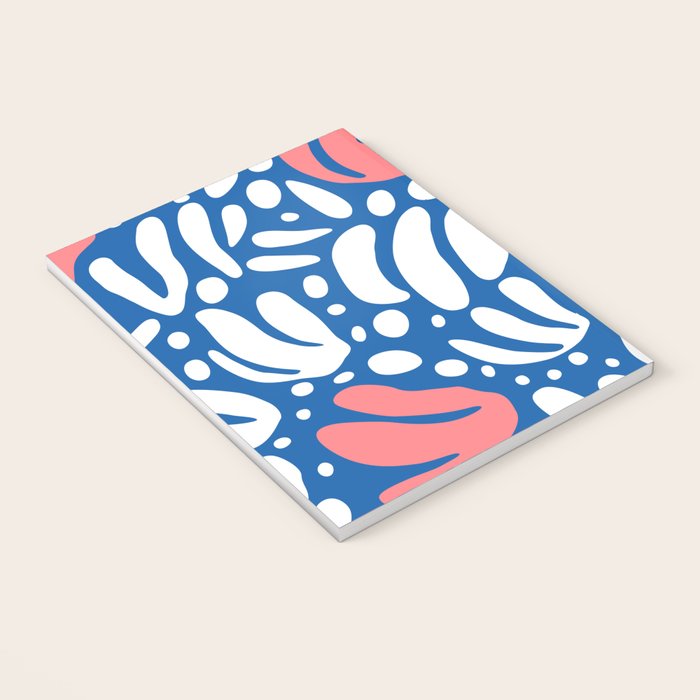 Abstract blue nature leaf shape art pattern Notebook Gallery Image 3