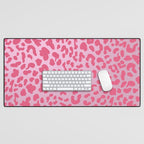 Candy Pink Leopard Desk Mat Gallery Image 1