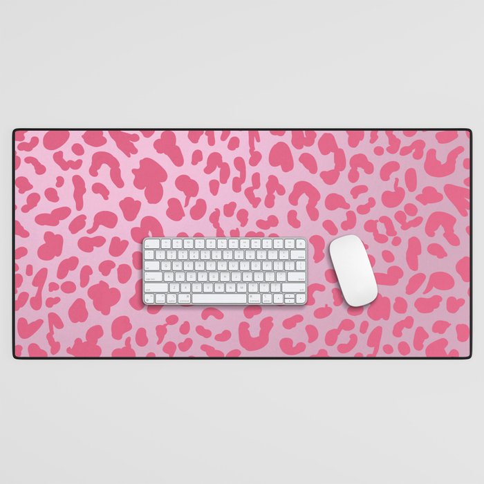 Candy Pink Leopard Desk Mat Gallery Image 1