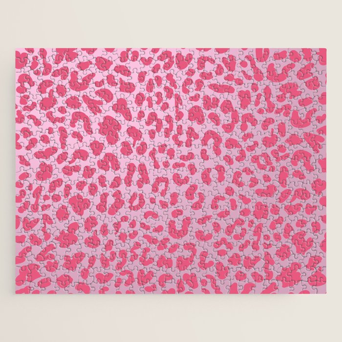 Candy Pink Leopard Jigsaw Puzzle Gallery Image 1