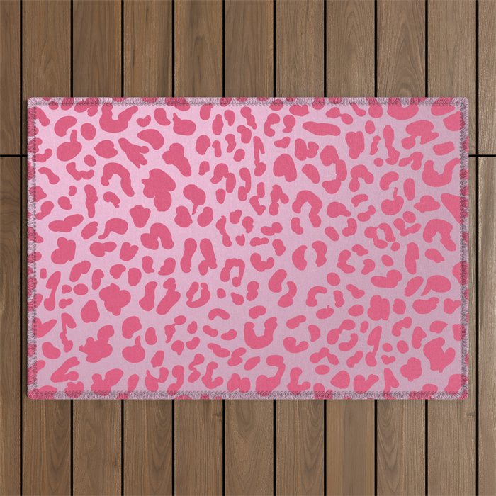 Candy Pink Leopard Outdoor Rug Gallery Image 1