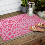 Candy Pink Leopard Outdoor Rug Gallery Image 2