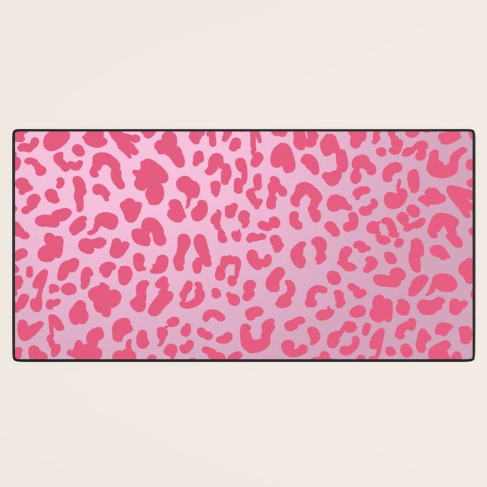 Candy Pink Leopard Desk Mat Gallery Image 3