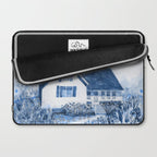 The Old Country Farm in Navy Blue - Farm House Decor Laptop Sleeve Gallery Image 2