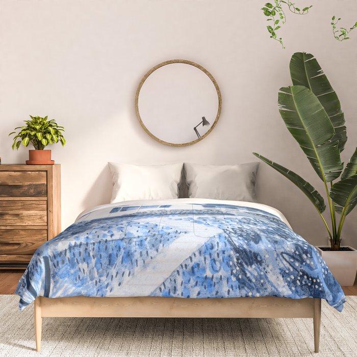 The Old Country Farm in Navy Blue - Farm House Decor Comforter Gallery Image 3