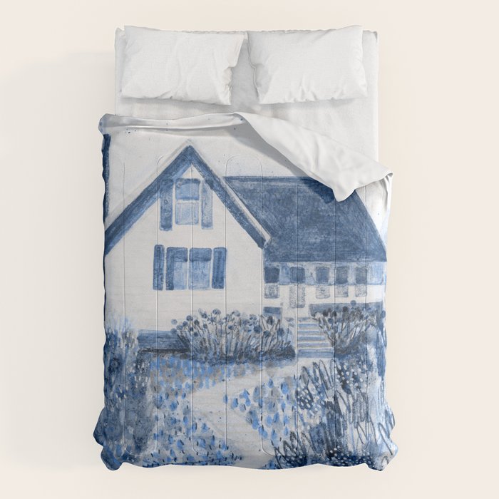 The Old Country Farm in Navy Blue - Farm House Decor Comforter Gallery Image 1