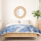 The Old Country Farm in Navy Blue - Farm House Decor Duvet Cover Gallery Image 3