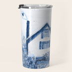 The Old Country Farm in Navy Blue - Farm House Decor Travel Mug Gallery Image 3