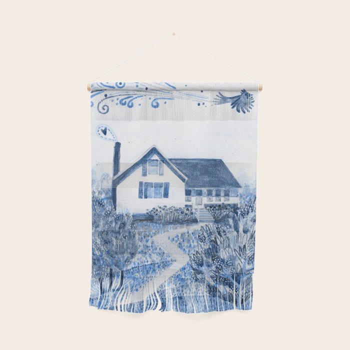 The Old Country Farm in Navy Blue - Farm House Decor Wall Hanging Gallery Image 1