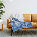 The Old Country Farm in Navy Blue - Farm House Decor Throw Blanket Gallery Image 1