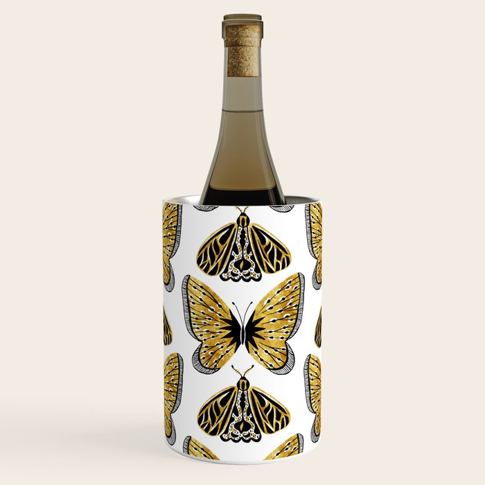 Golden Butterfly & Moth Wine Chiller Gallery Image 1