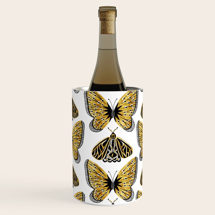 Golden Butterfly & Moth Wine Chiller Gallery Image 3