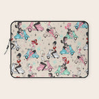 Scooter Girls Pattern Laptop Sleeve Gallery Image 1