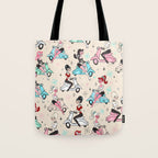 Scooter Girls Pattern Tote Bag Gallery Image 1