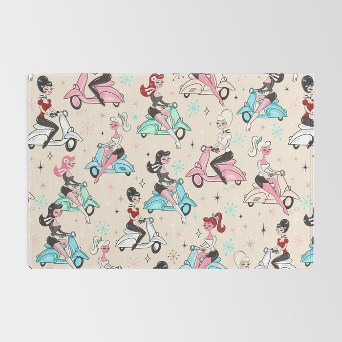 Scooter Girls Pattern Rug Gallery Image 2