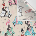 Scooter Girls Pattern Wall Tapestry Gallery Image 3
