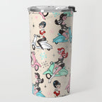 Scooter Girls Pattern Travel Mug Gallery Image 2