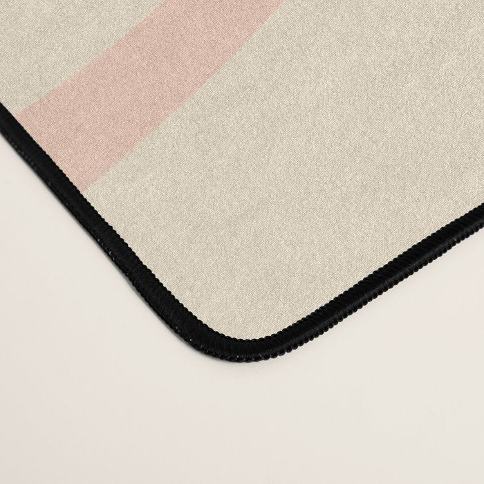 Modern Liquid Swirl Abstract Pattern in Pale Blush and Cream Desk Mat Gallery Image 4