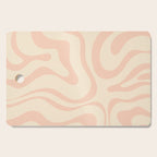 Modern Liquid Swirl Abstract Pattern in Pale Blush and Cream Cutting Board Gallery Image 1