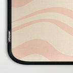 Modern Liquid Swirl Abstract Pattern in Pale Blush and Cream Laptop Sleeve Gallery Image 3