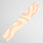 Modern Liquid Swirl Abstract Pattern in Pale Blush and Cream Table Runner Gallery Image 3