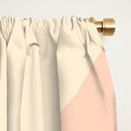 Modern Liquid Swirl Abstract Pattern in Pale Blush and Cream Window Curtain Gallery Image 2