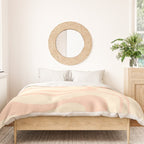 Modern Liquid Swirl Abstract Pattern in Pale Blush and Cream Duvet Cover Gallery Image 3