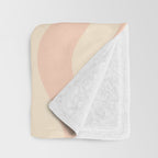 Modern Liquid Swirl Abstract Pattern in Pale Blush and Cream Throw Blanket Gallery Image 3