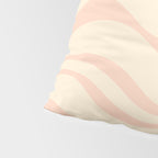 Modern Liquid Swirl Abstract Pattern in Pale Blush and Cream Pillow Sham Gallery Image 4