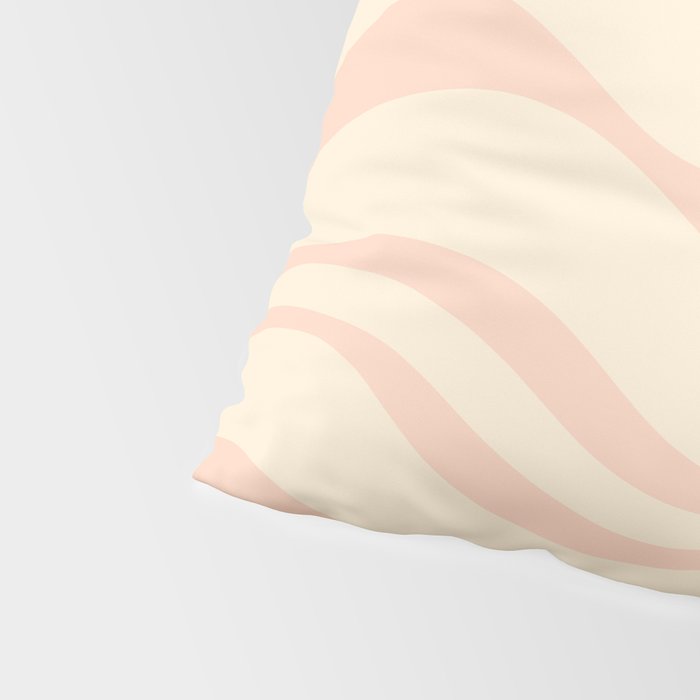 Modern Liquid Swirl Abstract Pattern in Pale Blush and Cream Pillow Sham Gallery Image 4