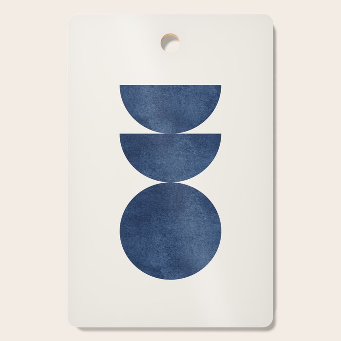 Woodblock navy blue Mid century modern Cutting Board Gallery Image 1