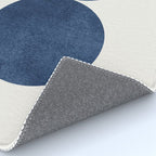 Woodblock navy blue Mid century modern Rug Gallery Image 4