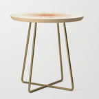 Retro Minimalist Sun in Orange and Off White Cream Side Table Gallery Image 1
