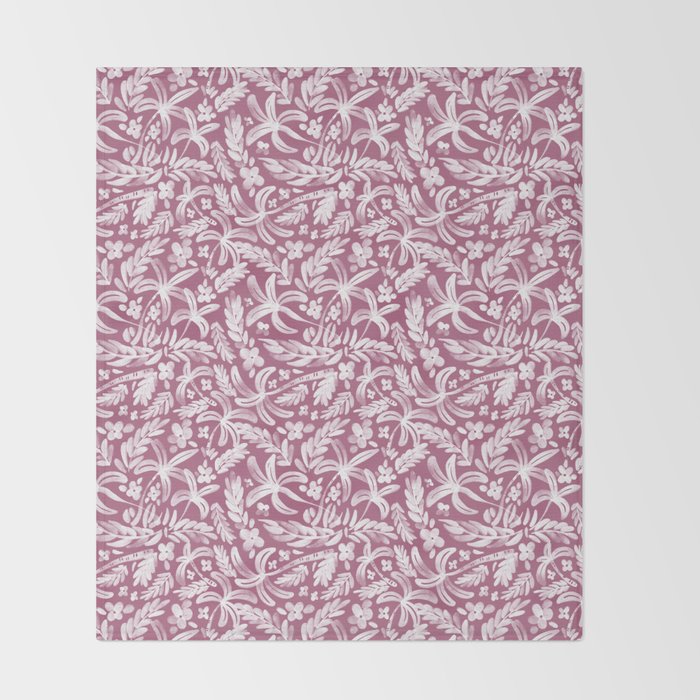 Pink Tropical Bliss Throw Blanket Gallery Image 2