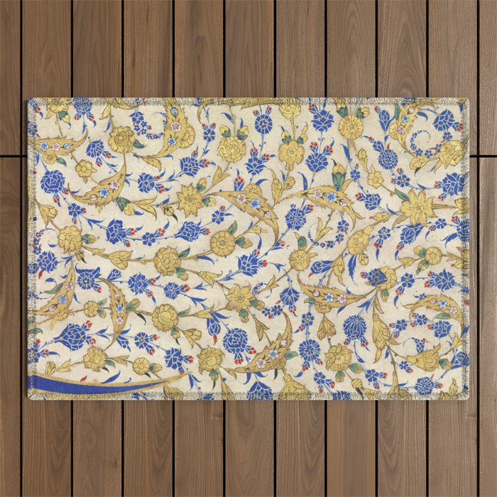 Antique Turkish Pattern Outdoor Rug Gallery Image 1