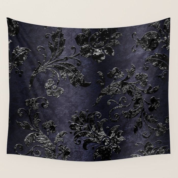 Embossed Black Velvet 05 Wall Tapestry Gallery Image 1