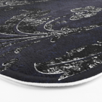 Embossed Black Velvet 05 Bath Mat Gallery Image 3