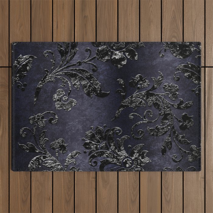 Embossed Black Velvet 05 Outdoor Rug Gallery Image 1