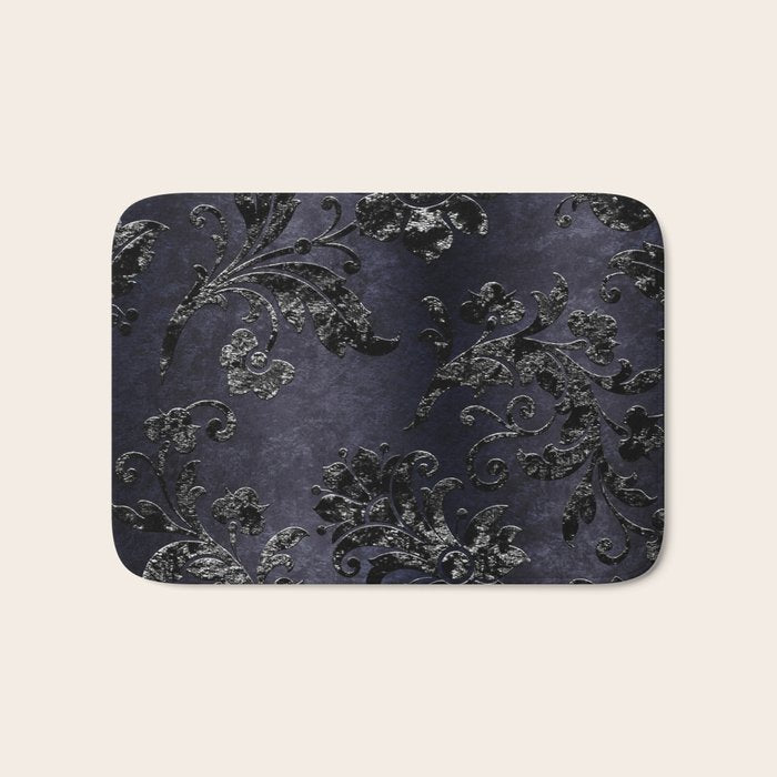 Embossed Black Velvet 05 Bath Mat Gallery Image 1
