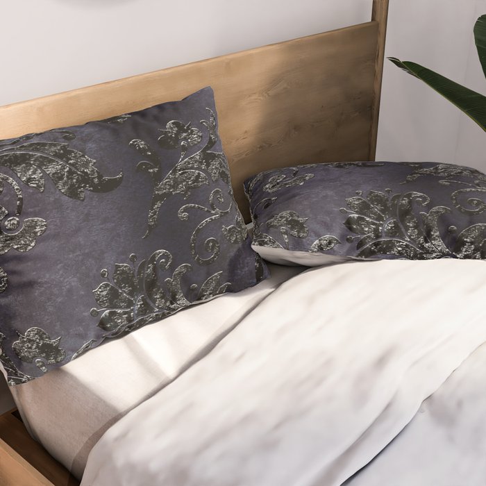 Embossed Black Velvet 05 Pillow Sham Gallery Image 2
