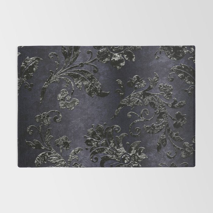 Embossed Black Velvet 05 Rug Gallery Image 2