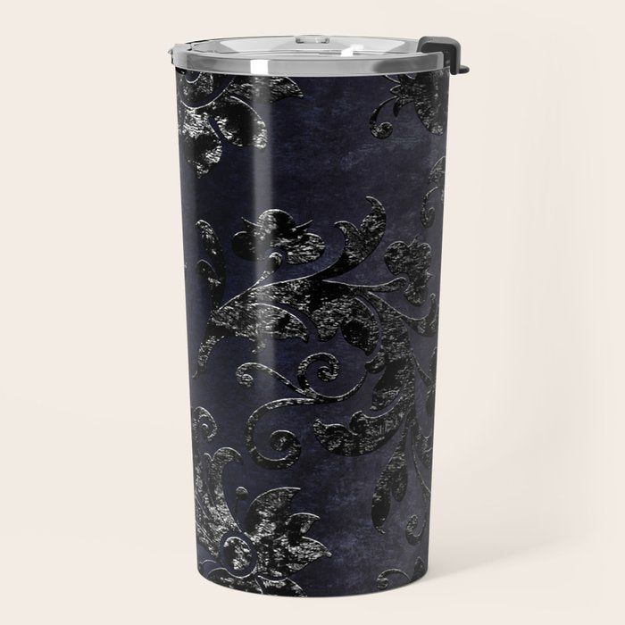 Embossed Black Velvet 05 Travel Mug Gallery Image 2