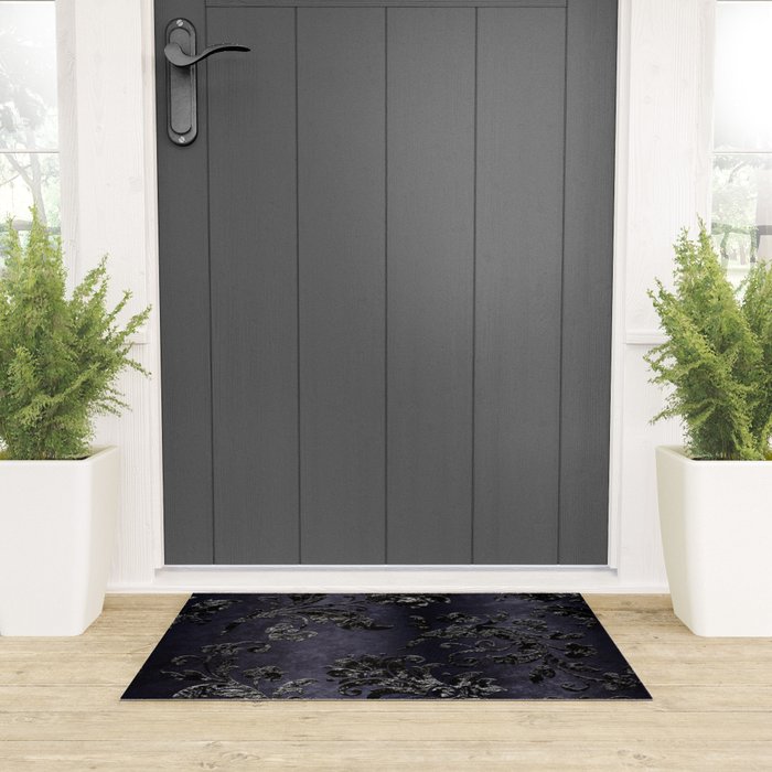 Embossed Black Velvet 05 Welcome Mat Gallery Image 3