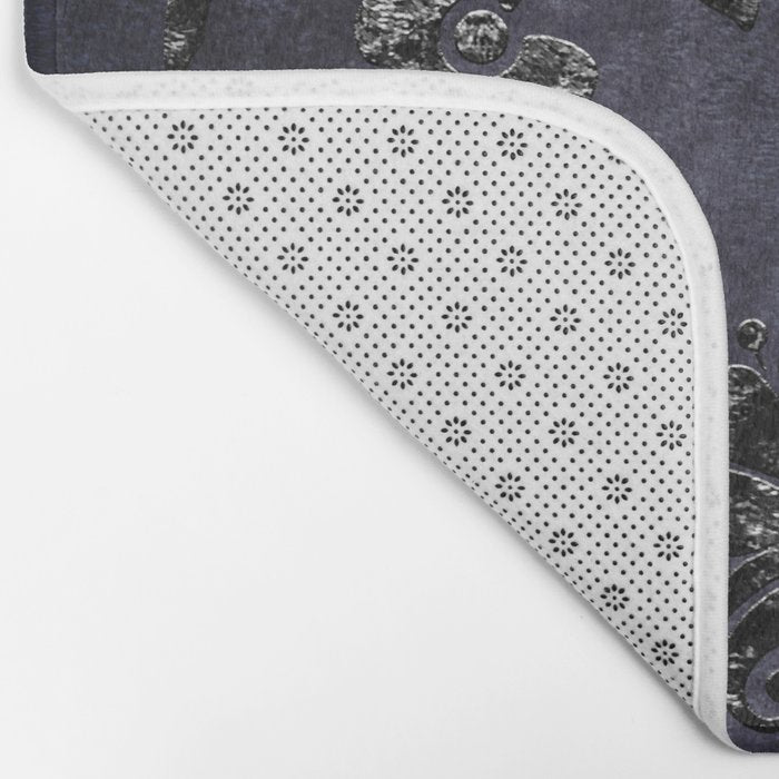 Embossed Black Velvet 05 Bath Mat Gallery Image 2