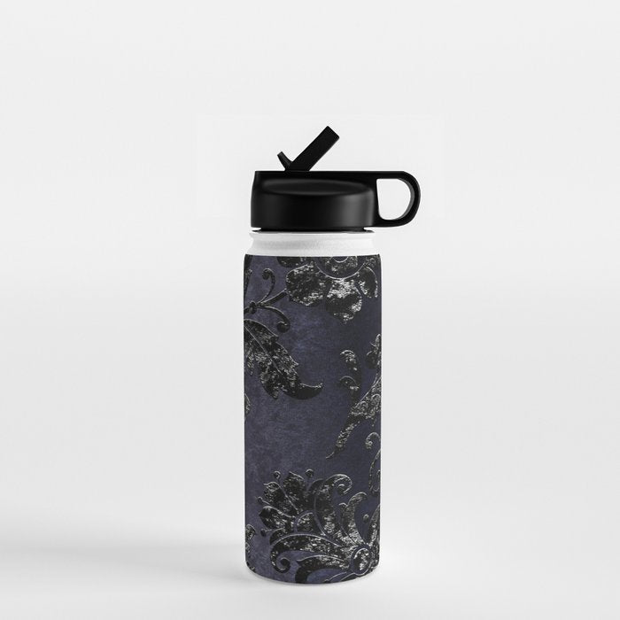 Embossed Black Velvet 05 Water Bottle Gallery Image 1