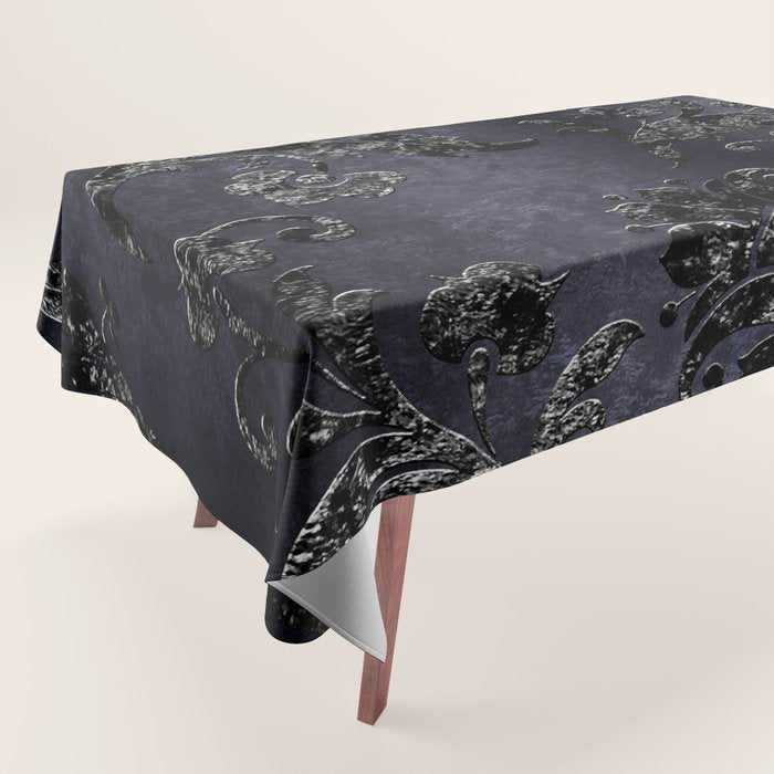 Embossed Black Velvet 05 Tablecloth Gallery Image 1