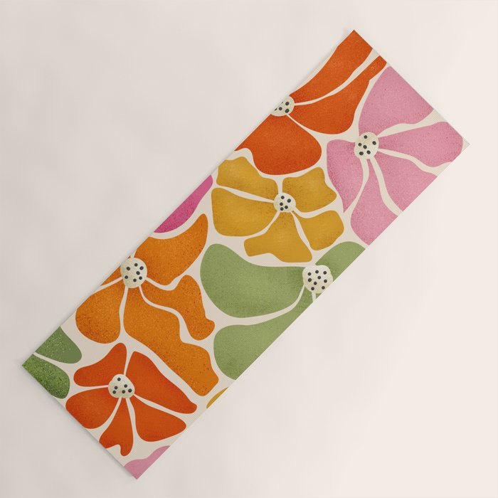 70's Florals Yoga Mat Gallery Image 1