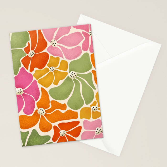 70's Florals Stationery Card Gallery Image 2