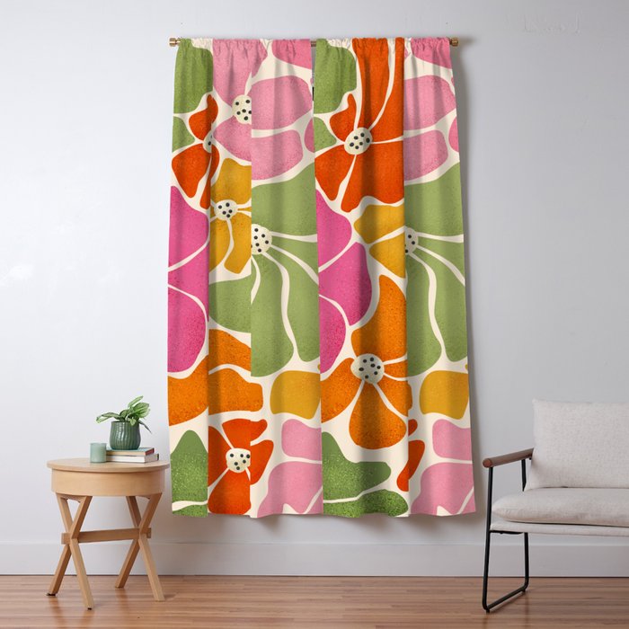 70's Florals Window Curtain Gallery Image 5